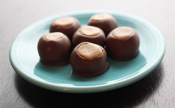Milk Chocolate Buckeyes - Handmade Chocolate Peanut Butter Crunch Candy